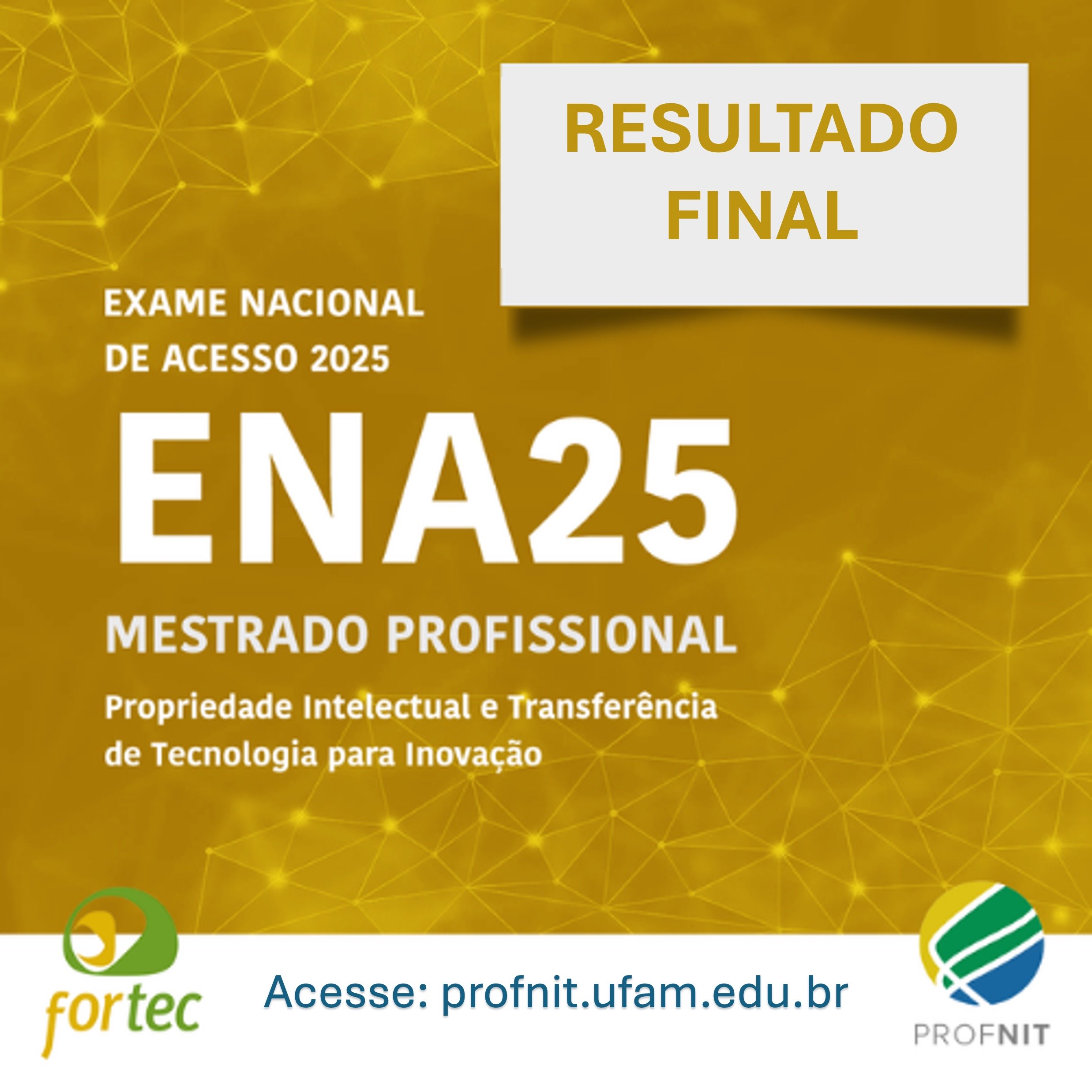 ENA25 - Publicação do Resultado FINAL da Chamada ENA25
